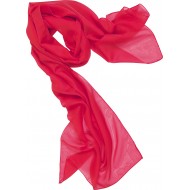 Foulard 100% poliéster tipo seda,50 x 180cms, rojo